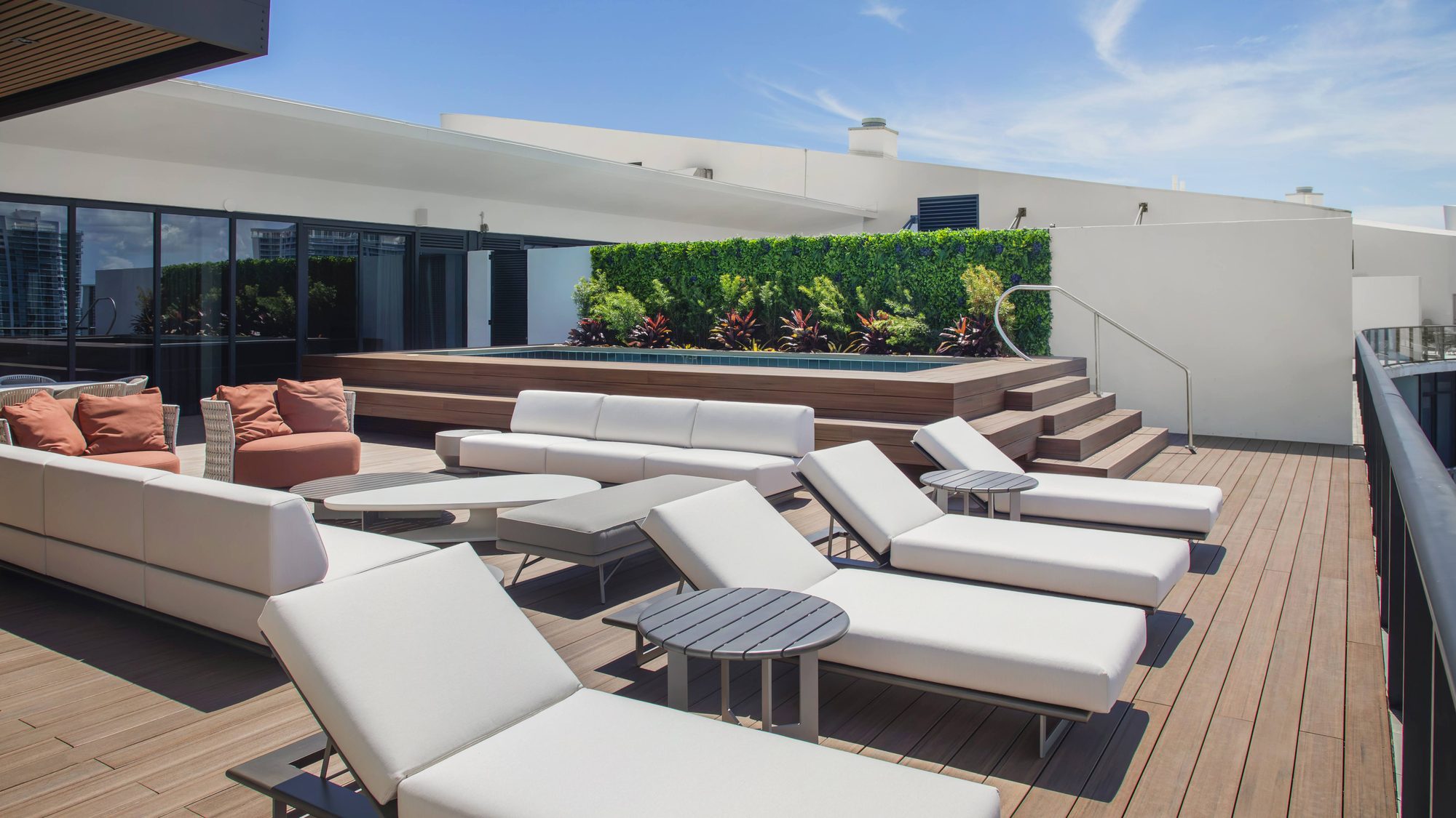 Rooftop pool deck